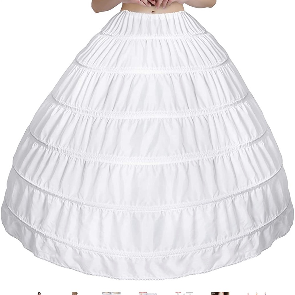 Full A-line hoop skirt floor length